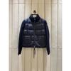 Womens Lightweight Short Puffer Jacket With Stand Collar Drawstring Waist White Duck Down Fill 80-85% Loft 900
