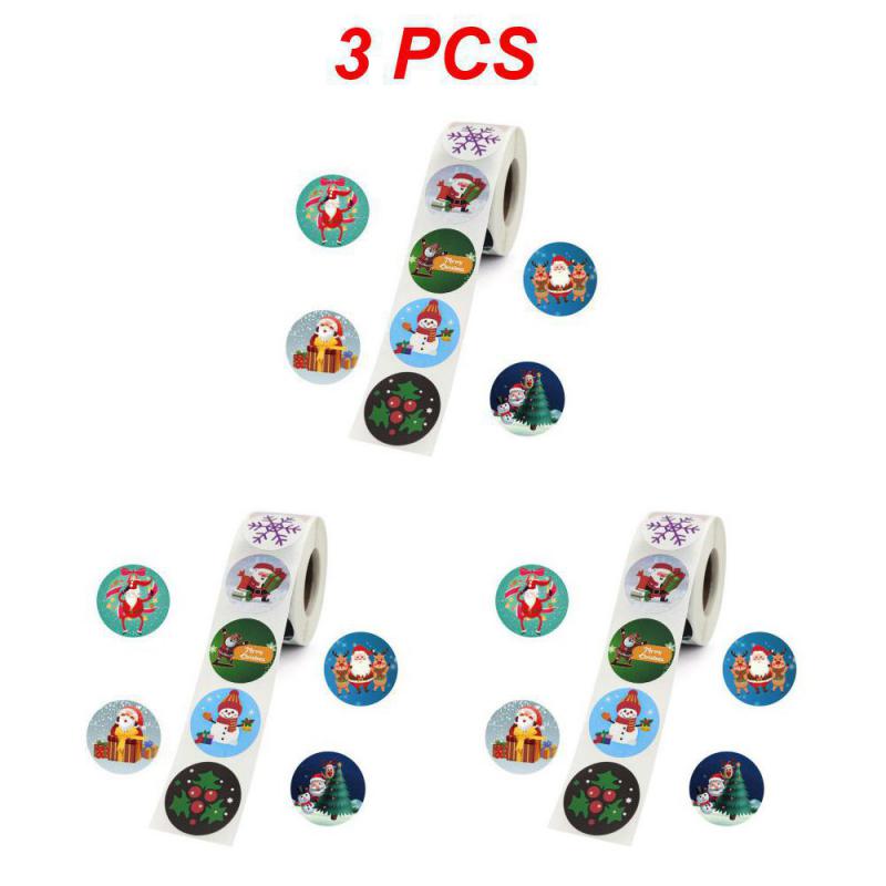 2025 Christmas Gift Stickers Decorative Sealing Sticker Merry Christmas Reward Self-adhesive Labels Children's Party