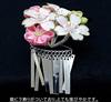 hair ornament ceremony knob cherry blossom 2-piece set, furisode, coming-of-age white, pink, work, crepe, wk-291-A