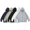 RUIIENRS X Ropucha 2026 Spring Autumn Solid Color Hooded Zip Up Sweatshirt for Men 