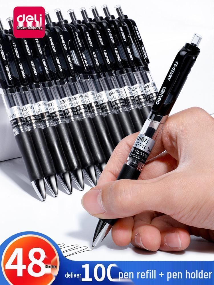 Deli Studenten Gelstift: Schnelltrocknende 0,5 mm Rundspitze, Hohe Kapazität, Ideal für Prüfungen