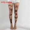 Large Size Y2k Girl Silk Stockings With Elastic Shaping And Animal Pattern For Youth