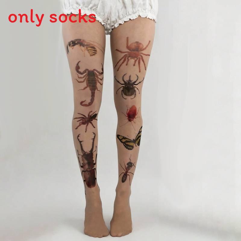 Large Size Y2k Girl Silk Stockings With Elastic Shaping And Animal Pattern For Youth