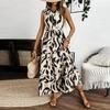 Women Casual Sleeveless Summer Dresses Spring Patchwork Boho Floral Cocktail Party Dress