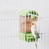 Anti-splash Parrot Automatic Feeder Anti Spill Large Capacity Bird Feed Box for Cage Hanging No Mess Birds Food Container