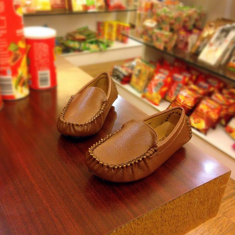 

New Classmates, Children s Doudou Shoes, Boys and Girls, Gender-neutral Leather Shoes, Single Shoes 36 коричневий
