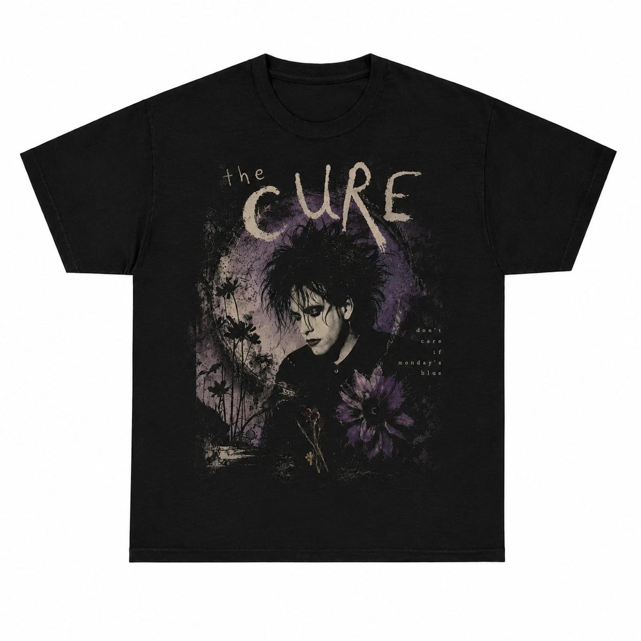 The Cure T-T-Shirt Robert Smith Gothic Rock Vintage Graphic Tee Mens Black Cotton 3XL