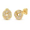 925 Silver Golden Earring Women CZ Zircon Hoop Ear Studs Sparkling Pave Moon Star Earring Wedding Anniversary Gift