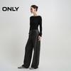 ONLY Women's 2025 Summer Textured Straight-Leg Casual Pants