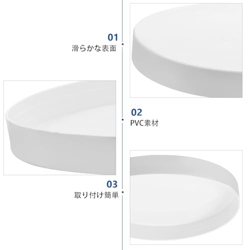 VANZACK Marine Boat Dock Post 6.68" Wood Pile Protection Cover Dock Pile Cover PVC Protector White 10pcs