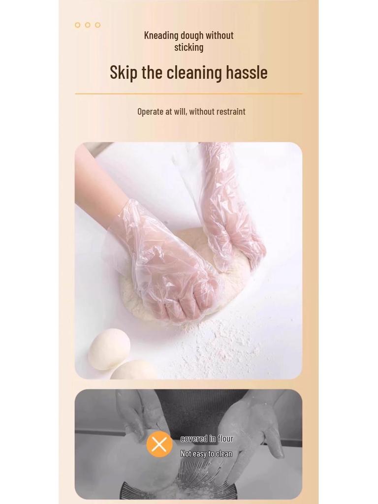 Thick Durable TPE Food-Grade Disposable Gloves for Kitchen & Household Cleaning