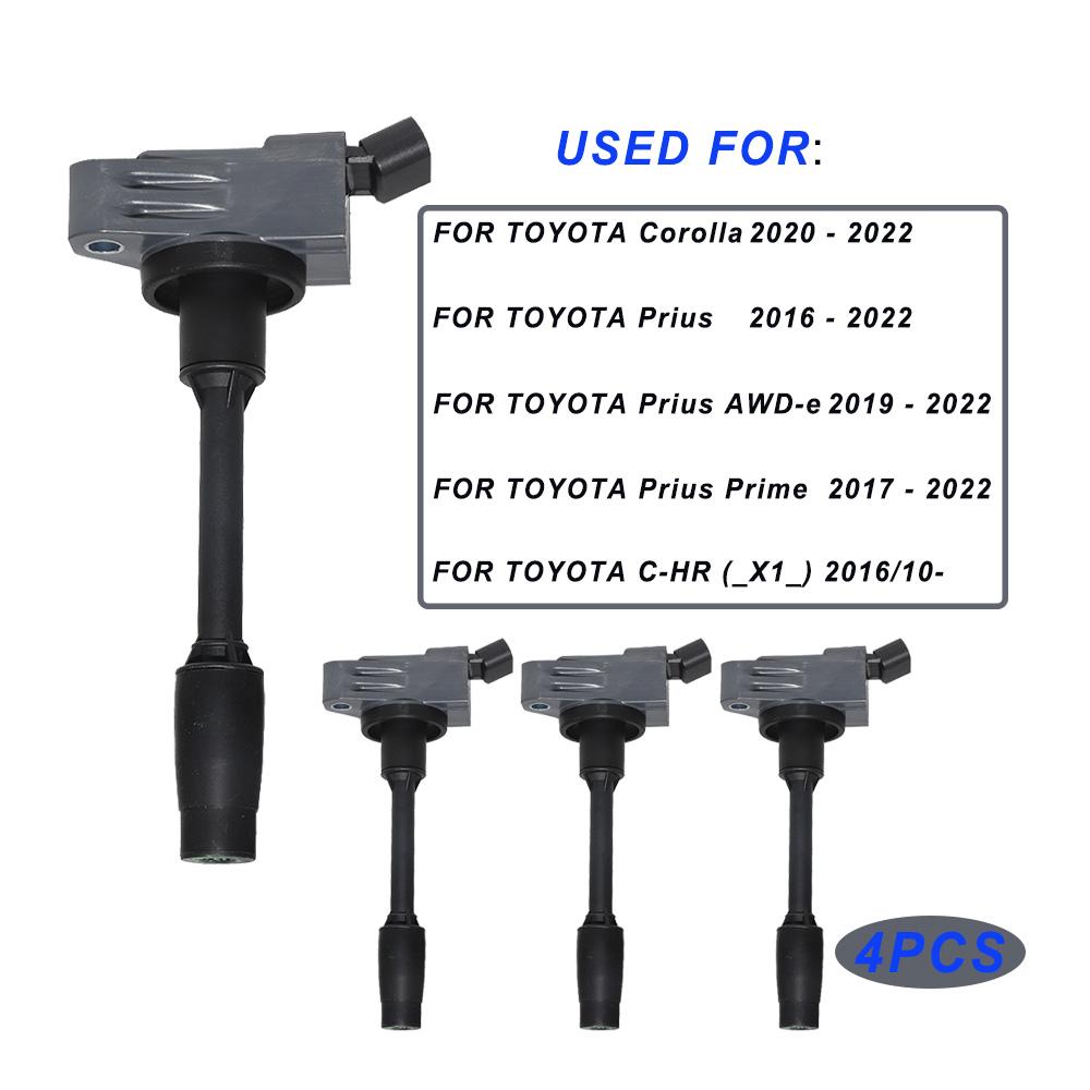 4PCS Car Ignition Coil for TOYOTA Corolla  Prius -2016 Prius AWD-e  Prius Prime -2017 90919-02272 9091902272 4 PIECES