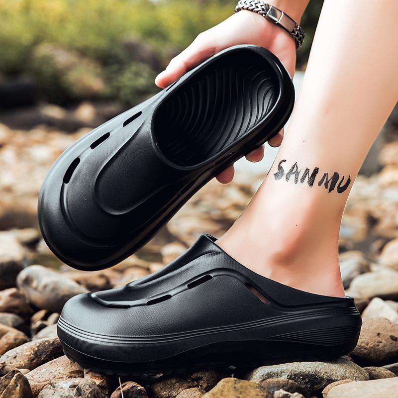 

Mens Slippers Soft and Comfortable Non Slip Wear-resistant Indoor and Outdoor Ventilate Thick Bottom Shoes for Men Unisex New 36-37