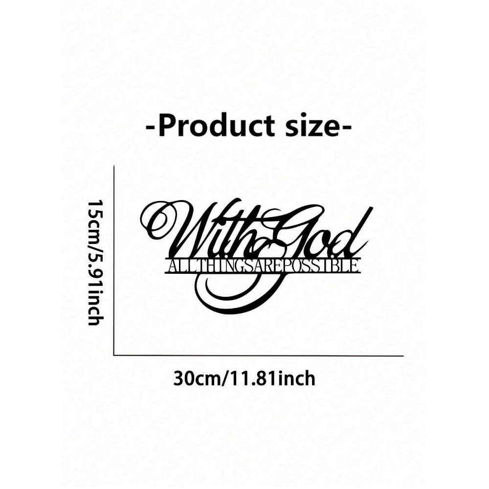 Wall Art Metal Sign Biblical Quote Home Decor Christian Farmhouse