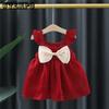 Comfortable Lace Flying Sleeve Baby Dress Sweet Solid Color Vest Dress for Girls
