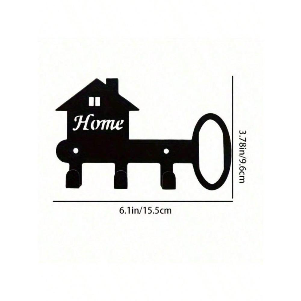 Винтажный металлический держатель для ключей Настенный крючок для пальто Декоративный для прихожей дома 10x15.5