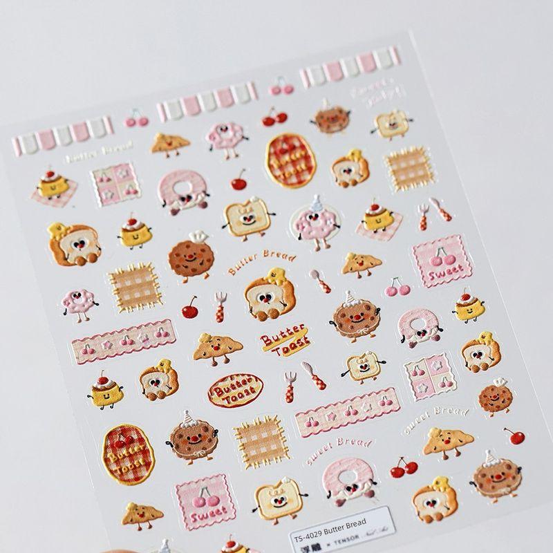 

Qiji Cartoon Butter Bread Biscuit Three-Dimensional Relief Nail Sticker Waterproof Nail Sticker Decorative Jewelry 4029 TS-4029 (stereo)