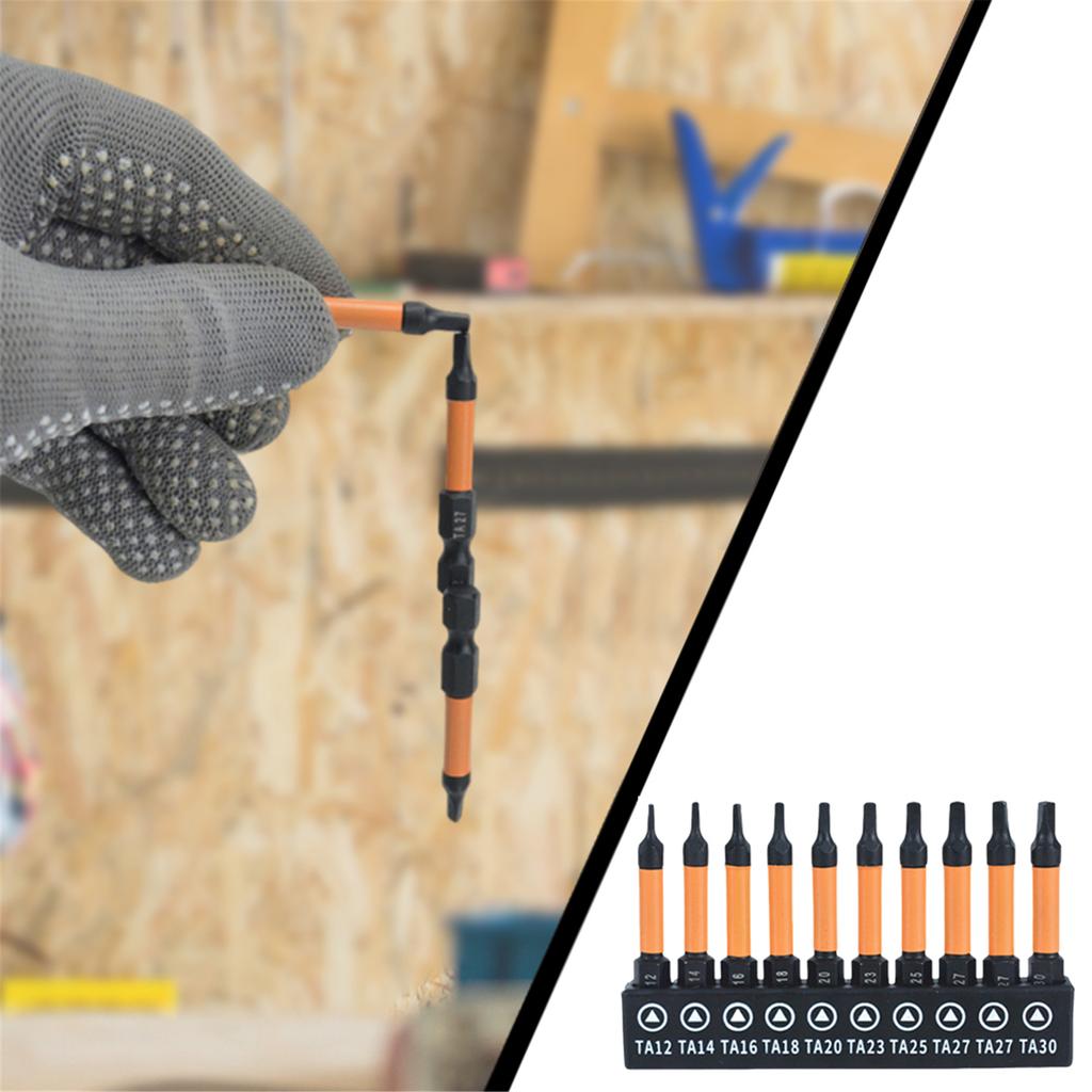 10 PCS Triangle Screwdriver Set S2 Alloy Steel Triangle Bits Screwdriver Bit TA12 TA14 TA16 TA18 TA20 TA23 TA25 TA27 (x2) TA30