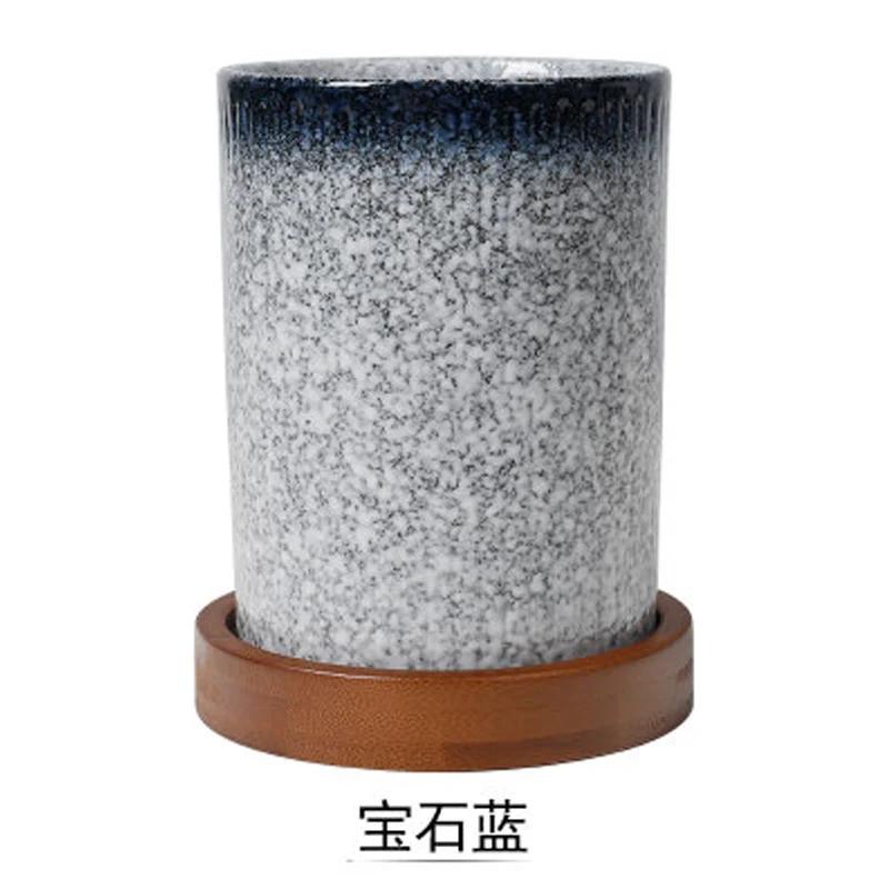 Drain Chopstick Holder Ceramic Household Kitchen Multifunctional Storage Tank Chopsticks Spoon Knife and Fork Storage Bucket