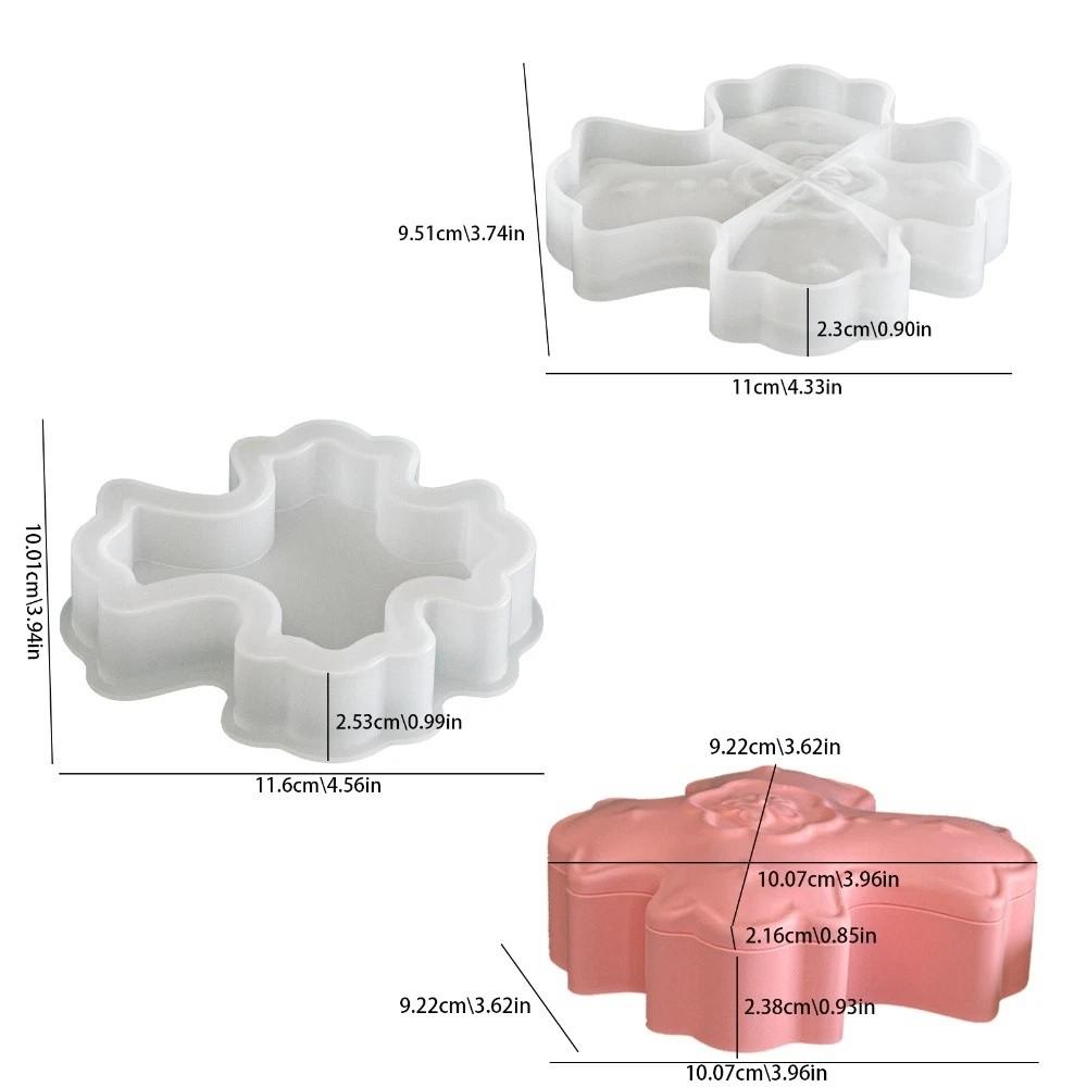 Easter Theme Cross-shaped Storage Box Mold Flexible Non-stick Plaster Mold Decorative DIY Candle Holder Molds Jewelry Organizer