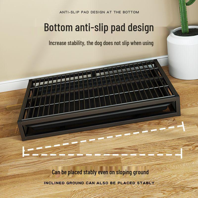 Extra-Large Stainless Steel Dog Urinal with Anti-Step-On Drawer for Medium and Large Breeds