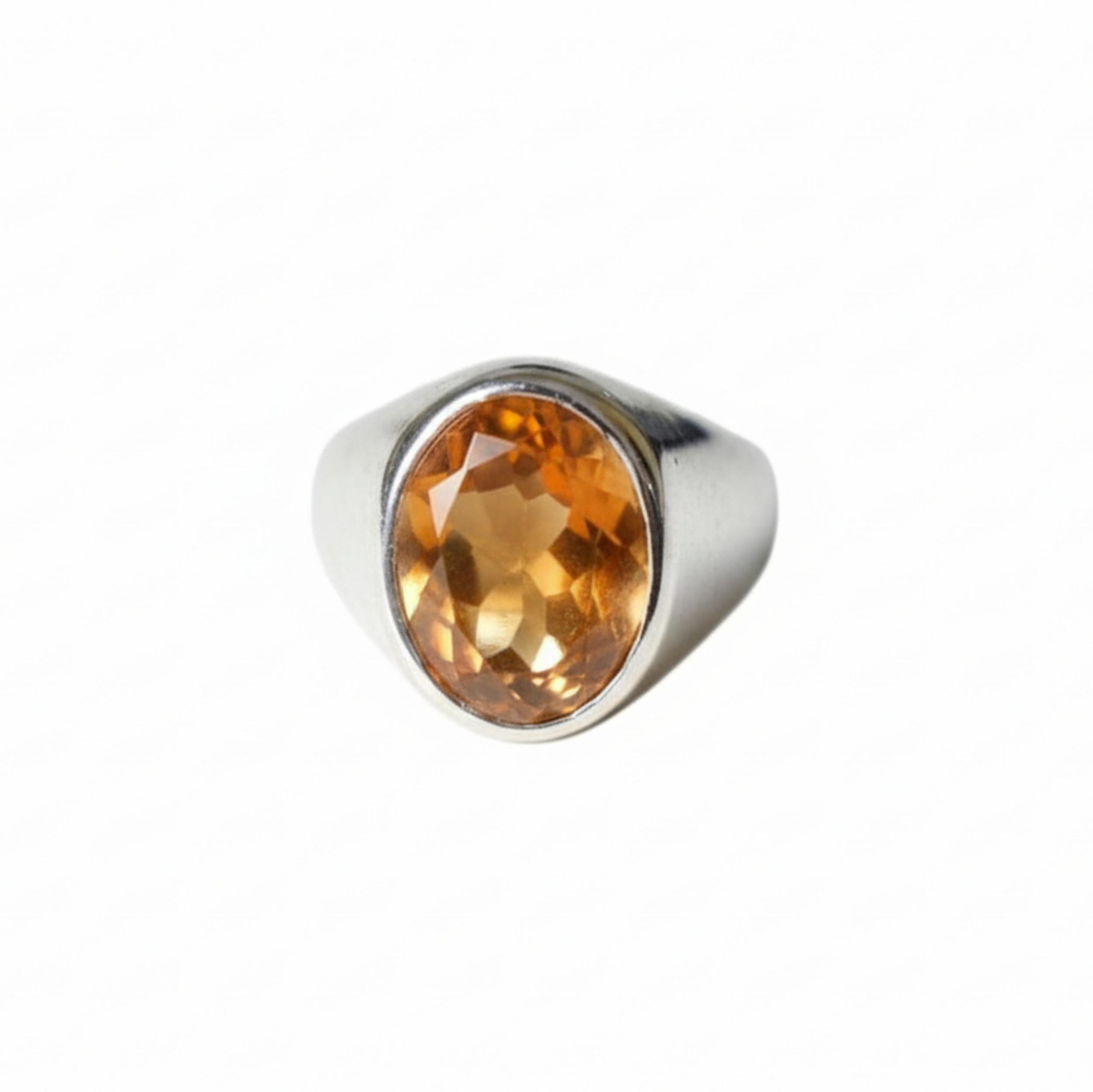 

Natural Citrine Signet Ring, 925 Solid Sterling Silver, Handmade Jewelry, Promise Ring, Gift for Her 12