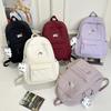 Schoolbag Large Capacity Rhombus Backpack Fashion Japanese Solid Color Casual Fashion Commuter Backpack Girl Student School Bag