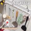 Sliding Track Hooks: No-Drill Kitchen Cabinet Door Storage Rack Gadget