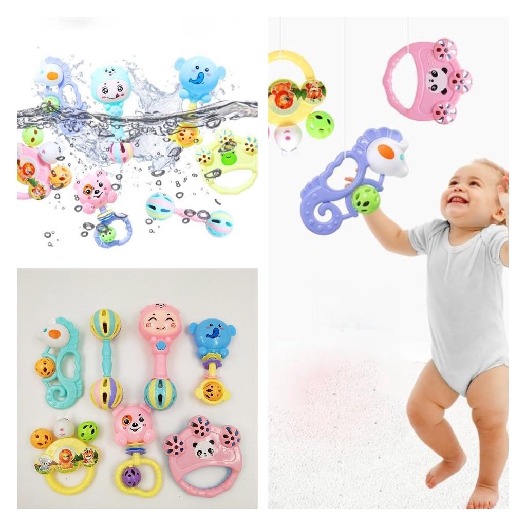 7pcs Eco-friendly Baby Teething Toys Set For 0-6 Months Non-toxic And Safe