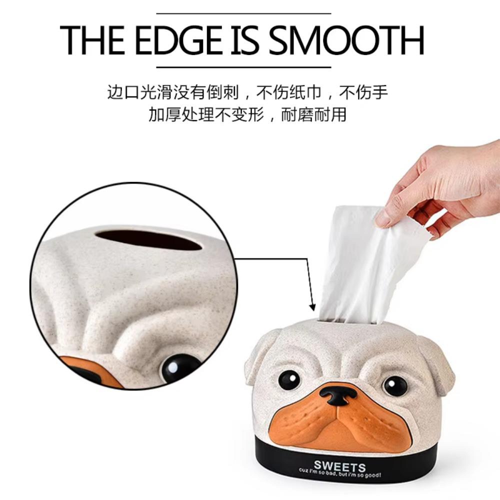 Unique Cartoon Roll Paper Box Fashionable Napkin Storage Box Creative Dog Tissue Box Household