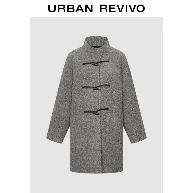 

Элегантное женское пальто из шерстяной смеси на пуговицах-клевантах L