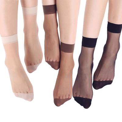 10 Pairs Women Nylon Elastic Short Ankle-Sheer Stockings Silk Short Socks