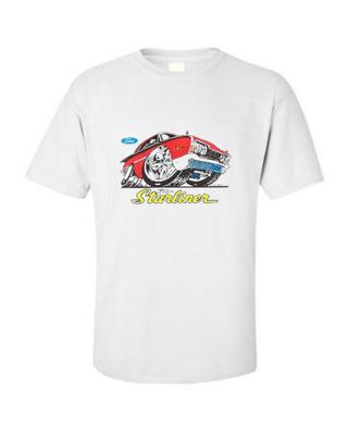 1960 Ford Galaxie Starliner NASCAR Klassieke Auto T-shirt Enkel OF Dubbelzijdig Bedrukt