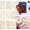 3 Blatt 3D Gold Buchstaben Aufkleber Wasserdichte Aufgeblasene Zahlen Aufkleber Schreibwaren Aufkleber Scrapbooking