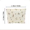 Large Capacity Corduroy Makeup Bag Corduroy Soft Zipper Cosmetic Pouch Fall Leaves Floral Print Travel Organizer