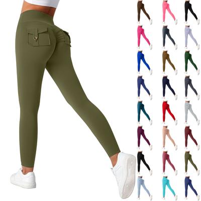 Kadın Modası Düz Renk Yoga Pantolonu Yüksek Bel Dar Eşofman Altı Fitness Pantolonu