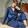 100% Mulberry Silk Women's Long Sleeve Pajama Set - Minimalist Autumn Homewear