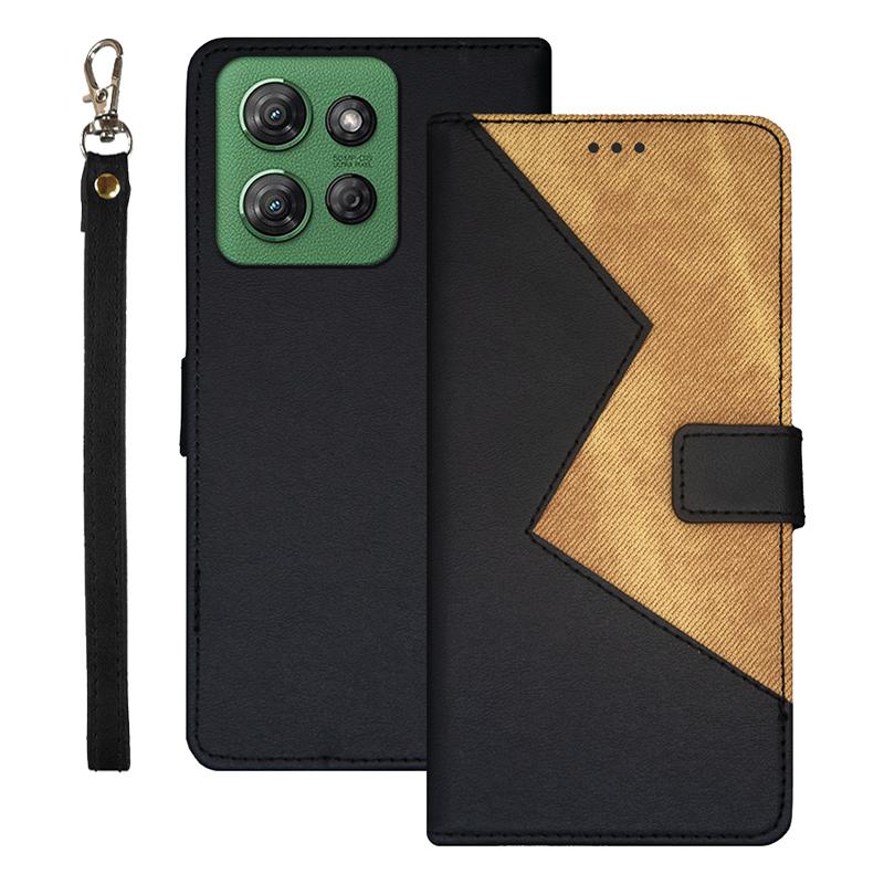 IDEWEI For Motorola Moto G Power (2025) Case Card Slots Splicing Color Leather Phone Cover