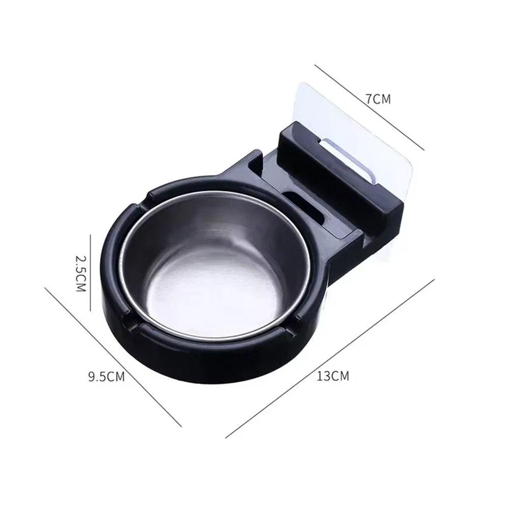 1Pcs Stainless Steel Wall-Mounted Ashtray Hanging Toilet Use Ash Storage Cup Split Design with Sticker Ash Rack Bathroom Toilet