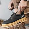 2024 New Men's Safety Shoes Outdoor Men's Spring Low Help Work Wear Shoes Men's Puncture Work Shoes Boots Big Head Leather Shoes