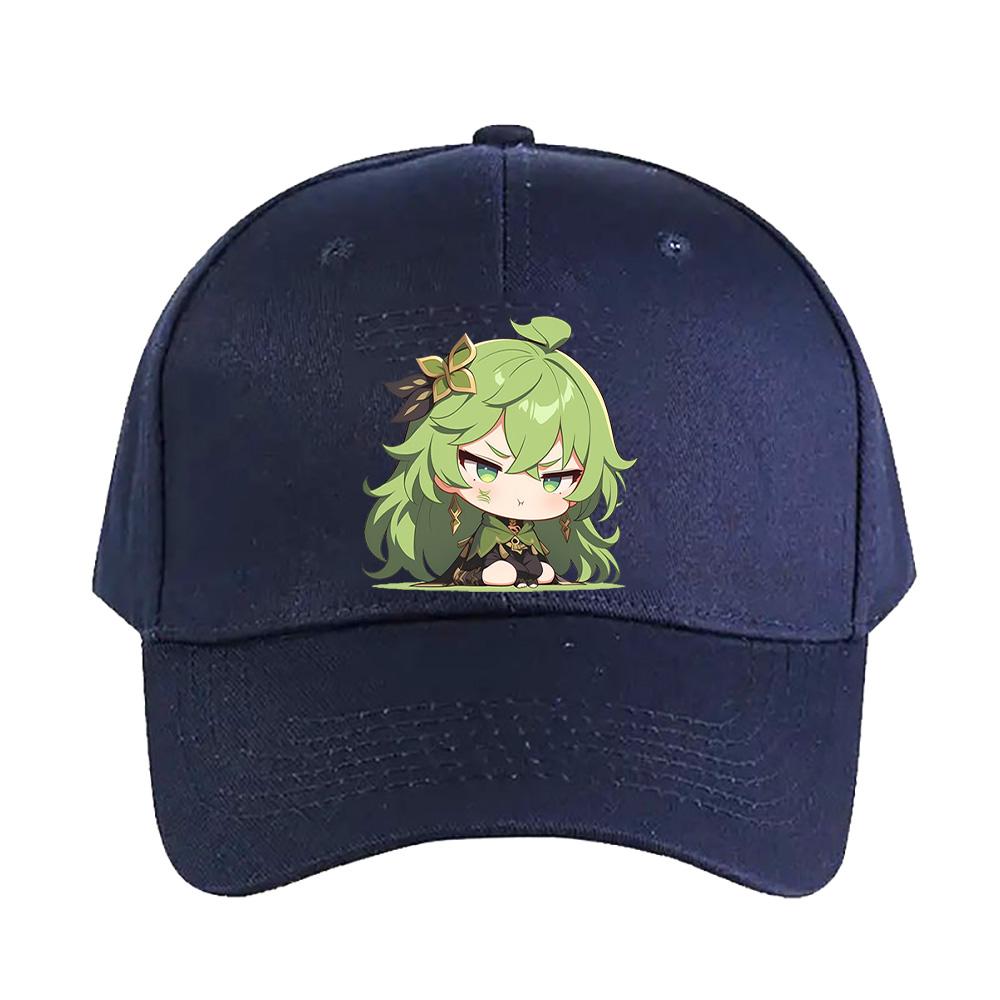 Collei Genshin Impact Chibi Pout Mode Kawaii Cap Summer Woman Man Adult Casual Fashion Casual Adjustable Fishing Hat Sun Hat