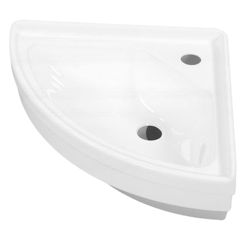 RV Sink 15 Inch Radius Fan Shape Acrylic RV Lavatory Basin Sink for Campers Yachts Boats