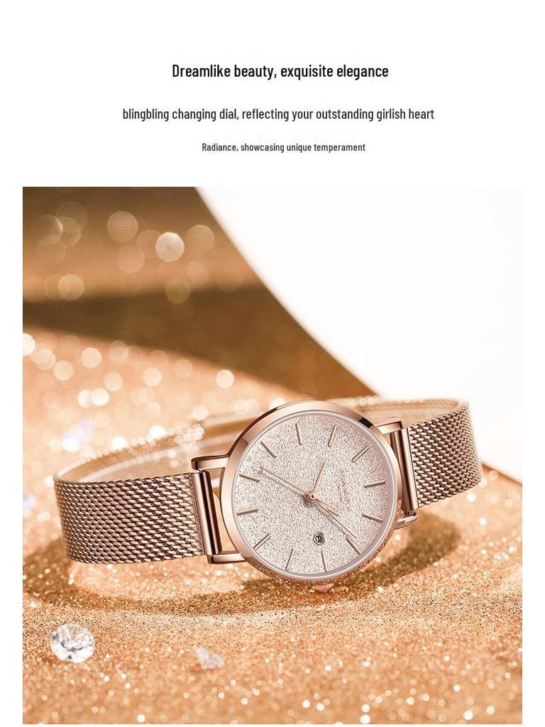 Valentine's Day Gift Women's Luxury Waterproof Starry Sky Watch Set