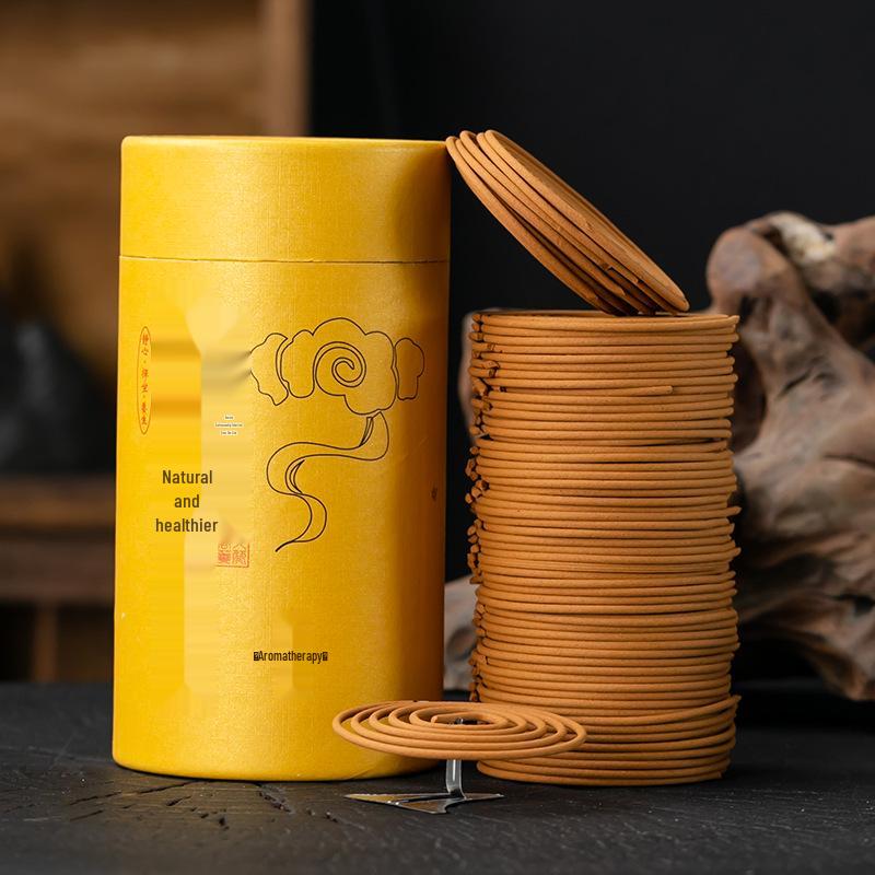 Jinfengxing Natural Sandalwood & Agarwood Indoor Coil Incense for Aromatherapy, Mosquito Repellent, and Odor Removal