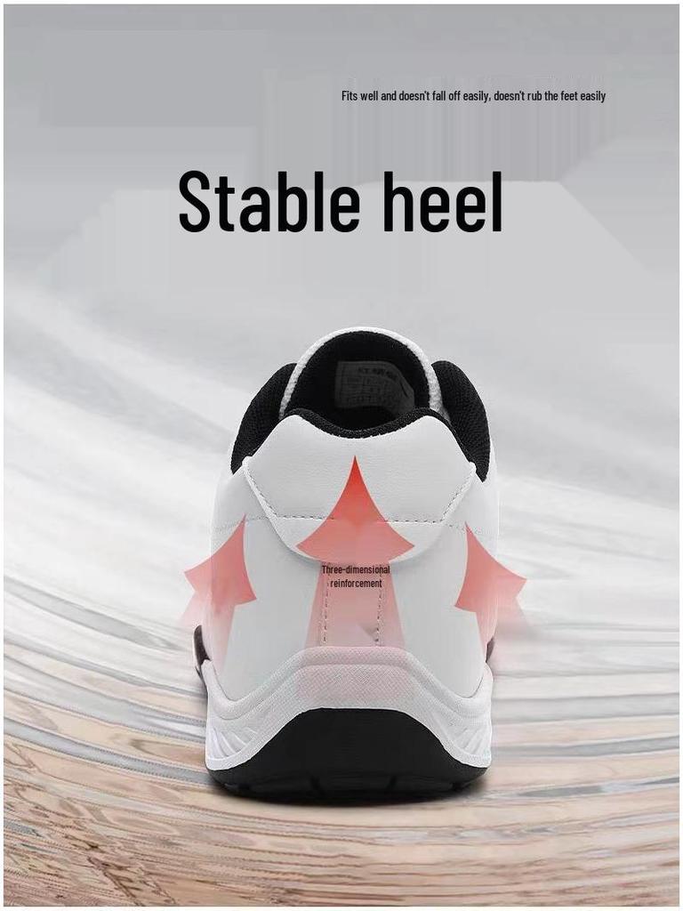 2024 Spring Men's Breathable Leather Running Shoes: Soft Sole, Casual Sports Style