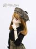 Petite Marie DD MDD Compatible British Glen Brown and with Cute for inch BJD Dolls 1/3 (DDH-01-10) Beret, Plaid, Black, Ribbon, 9-10 (40cm, 60cm)
