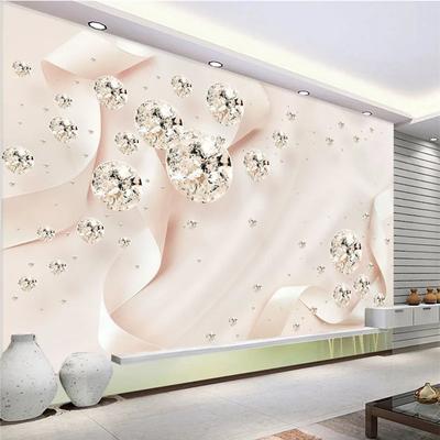 3D Stereoskopischen Schmuck Rosa Wandbild Wohnzimmer TV Sofa Hintergrund Wandbild Home Decor Hintergrund Tapete