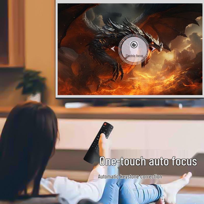 2026 1080P Portable HD Projector with 5G Screen Mirroring for Home and Douyin/Kuaishou Streaming