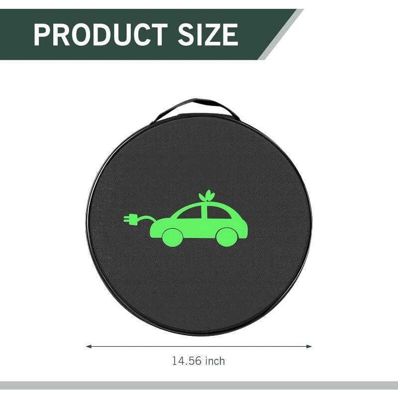 EV Charging Cable Organizer Bag Waterproof Portable Car Tools Storage & Organizer for Jumper Cables Universal Cars Trucks