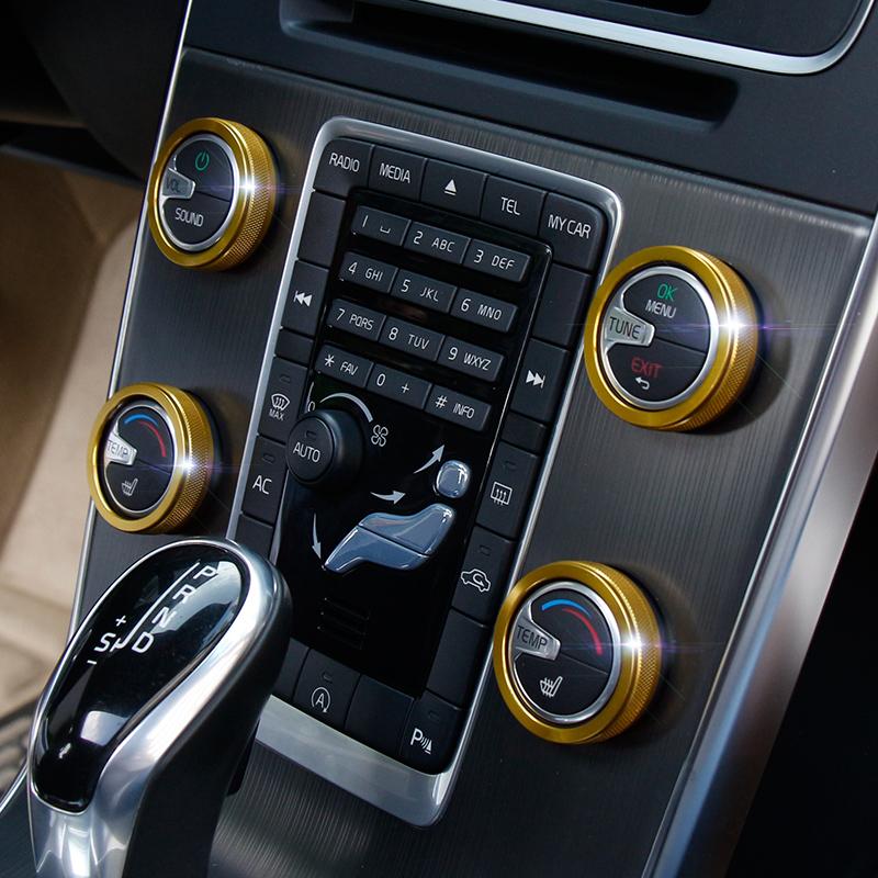car-styling car air conditioning rotary knob for volvo s60 xc60 v60 s80 v40 car air conditioning heat control switch/sound knob